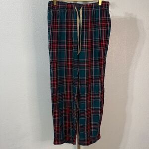 Victoria's Secret Red, pink, green and gold Plaid pj pants- small